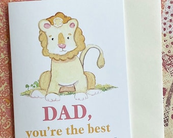 Cute Lion Card for Father's Day