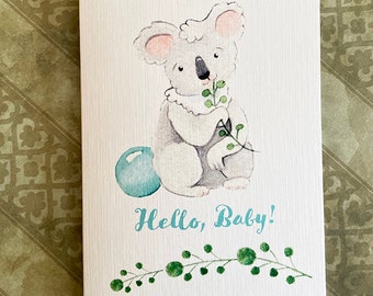 Hello, Baby! Koala baby card