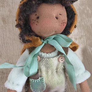 Custom Waldorf doll with wired frame, child safe, custom, dollhouse dolls