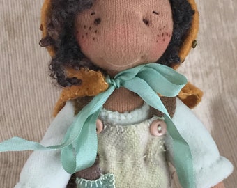 Custom Waldorf doll with wired frame, child safe, custom, dollhouse dolls