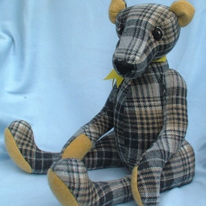 Wooley Bear, a 13 inch heirloom bear sewing pattern, PDF, great for beginners