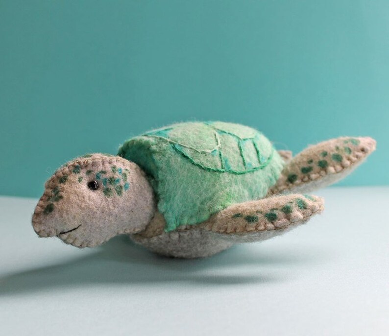Swirly Turtle a hand sewn turtle from felt waldorf style Etsy