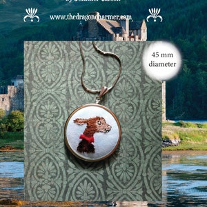 Fergus MacTavish, A Gift For Momma, llama embroidery pattern