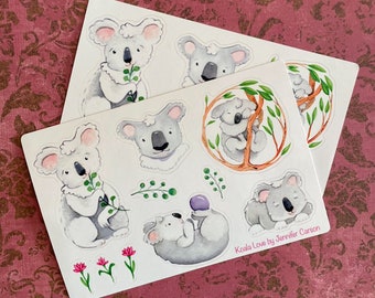 Koala Love, Sticker Sheet