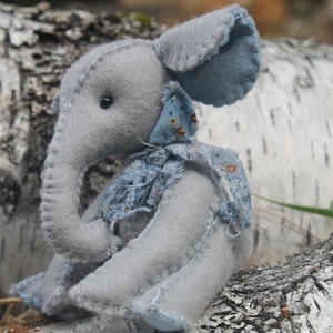 Tibbles The Elephant, felt toy, Waldorf inspired, downloadable PDF