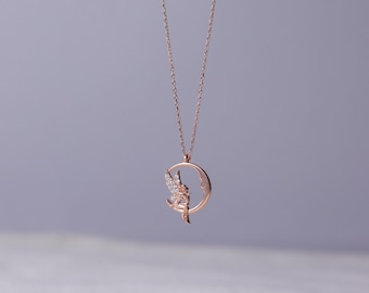 Collar de hadas de plata de ley 925, regalo de hadas, regalo para ella, regalo para amigos, regalo para mamá, collar de hadas, núcleo de hadas, regalo para San Valentín