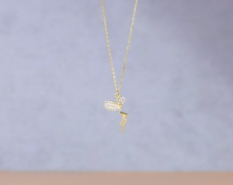 Collar de hadas en plata de ley 925