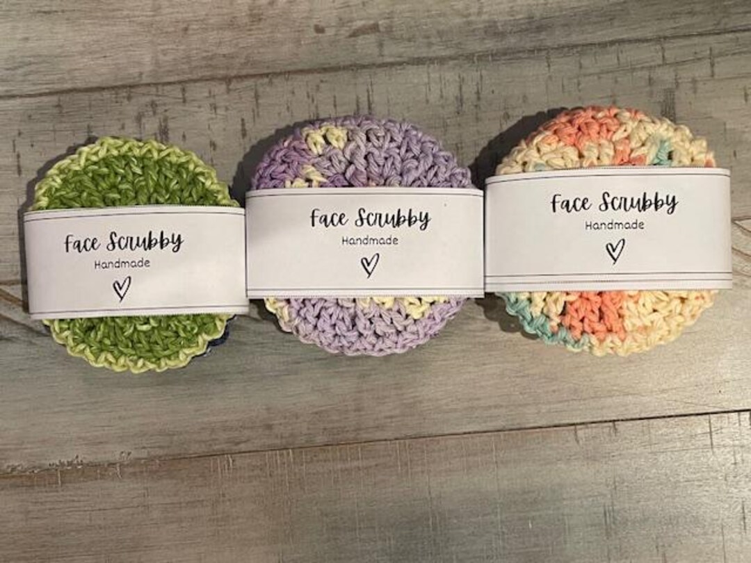 Round Reusable Facial Scrubbies Approximately 4.25 Inches, Each Pack ...