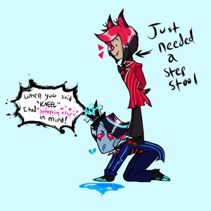 VORBESTELLUNG Radiostatischer Druck, Hazbin Hotel Druck, Comic Druck, Alastor Hazbin Hotel, Vox Hazbin Hotel, Hellaverse, Alastor und Vox, Chibi Art