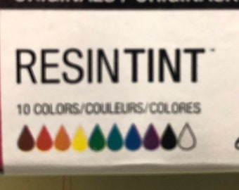 Resin Tints for Tinting Resin, Set of 10 Colors (Basic Resin Colors Set), 25 ml per bottle (Full Resin Tinting Set is now discontinued!)