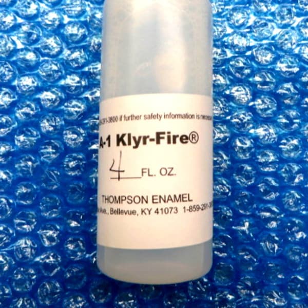 A-1 Klyr Fire Thomas Enamel holding agent for glass fusing and Torch enameling, Thompson Klyr Fire, 4 oz for Glass Fusing