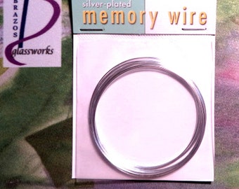 Memory Wire Silver Plated BeadSmith Stainless Steel Memory Wire, 12 turns, 2.25" diameter for Bracelets