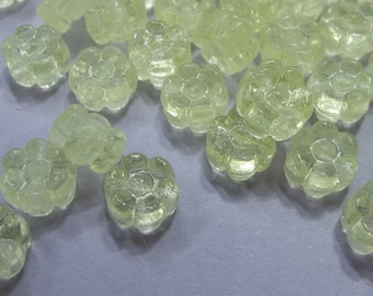 Czech Glass Flower Jonquil Yellow Beads, 6mm Loose bag(Approximately 50 beads per package)
