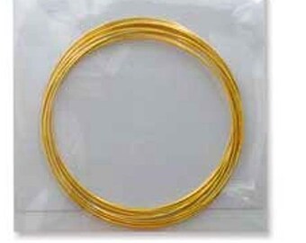 Memory Wire, Gold Plate BeadSmith Stainless Steel Memory Wire, 12 Loops, 2.25&quot; diameter