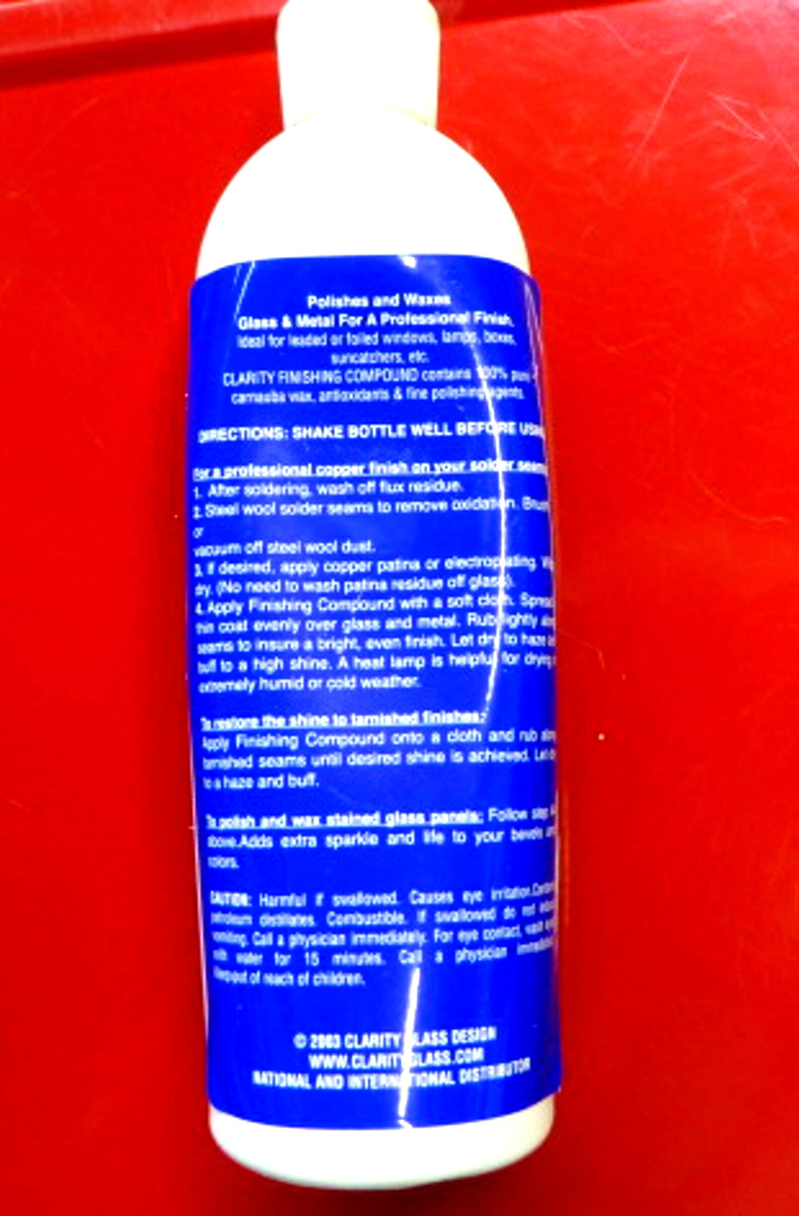 Clarity Stained Glass Wax Finishing Compound 12 Fl. Oz. 345 Etsy