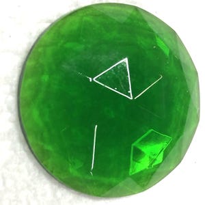 Emerald Green Faceted Jewel, 25 mm (.98 Inches)