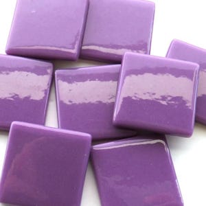 Magenta Ottoman (Pate de Verre) Glass Mosaic Tiles, 1" Square (25mm)