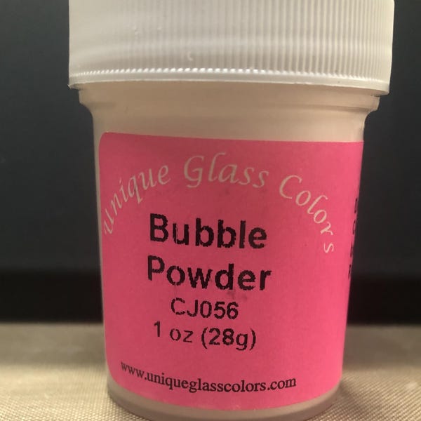 Bubble Powder UGC, 1 ounce jar, Must Be Kiln Fired, Makes Bubbles!