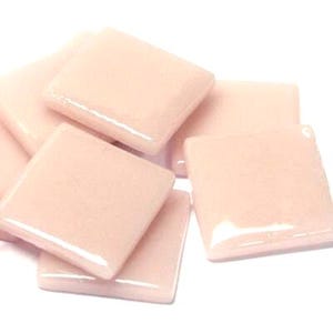 Pale Pink Ottoman (Pate de Vere) Glass Tiles for Mosaics, 1" (25mm), Available in Quantities of 20 or 40 Tiles