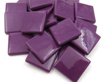 Grape Ottoman (Pate de Vere) Glass Tiles; 1" Square (25mm)