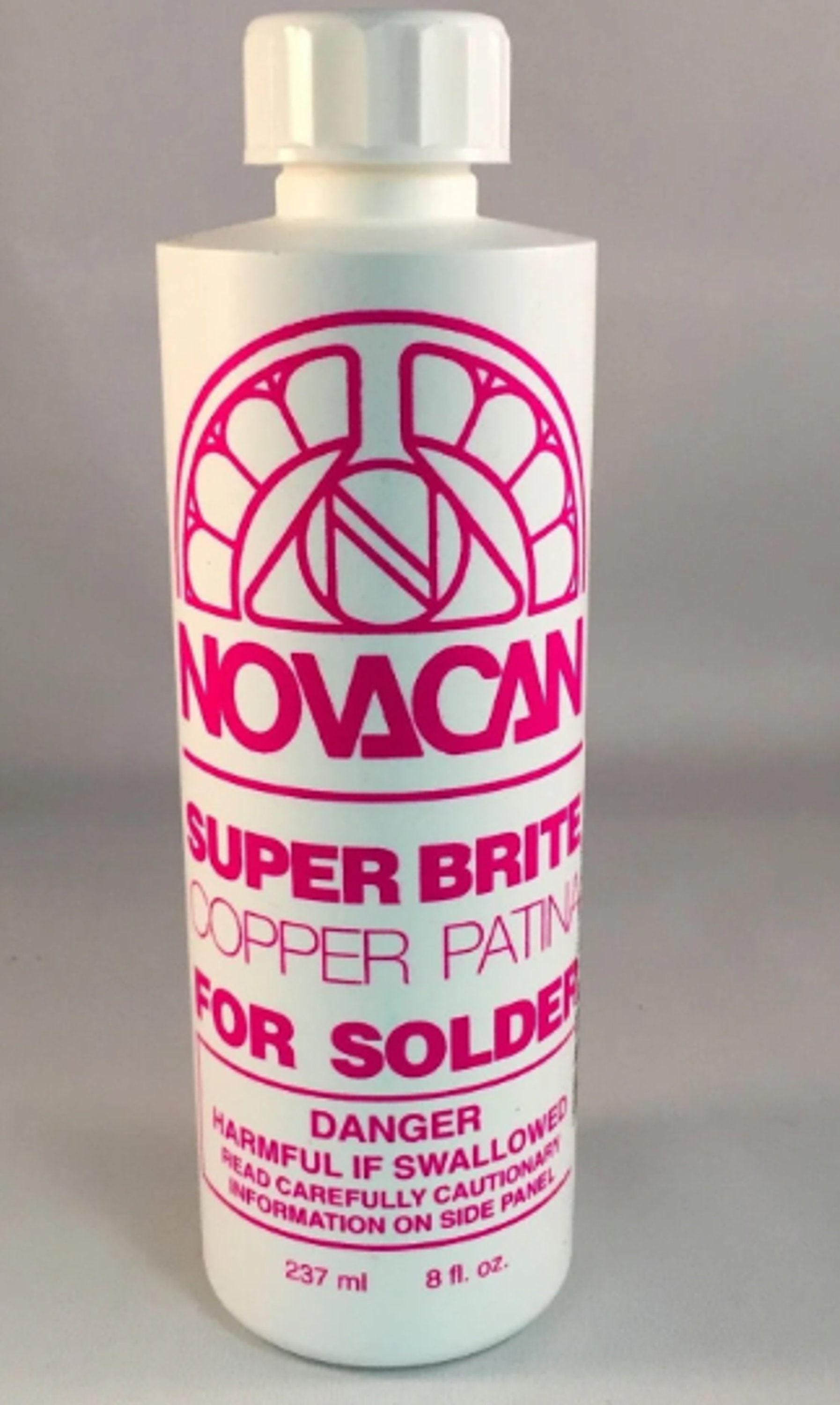 Patina, Super Brite Copper Patina for Solder by Novacan 8 Oz Bottle 