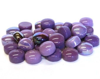 Berry Satin Glass Optic Dots for Mosaics, Available in Packages of 80 grams approx. 50 Dots
