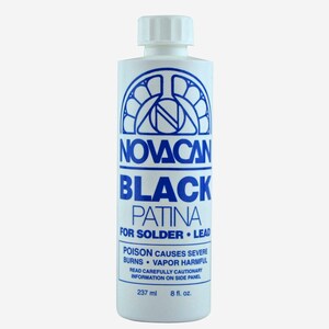 Patina, Novacan Black for Solder and Lead 8 oz. Bottle of Patina
