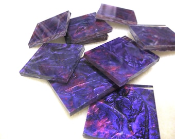 Violet Red Van Gogh Glass (VG 570) 1" Square Tiles for Mosaics