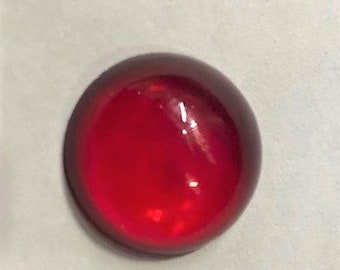 Red Round Jewel, 15 mm (.59 Inches), No Facets