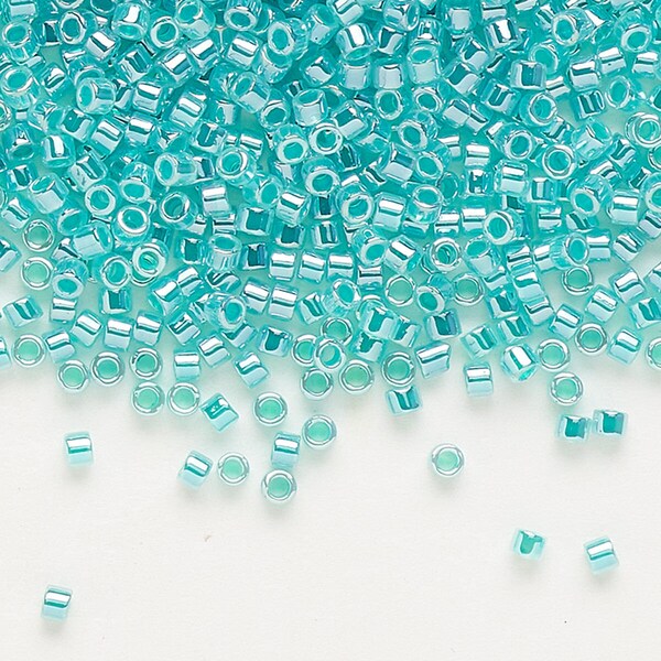 DB0238 Aqua Green Glazed Luster Miyuki Delica Beads #11, 4 grams (LR)