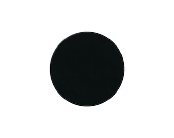 Circle 1" Black Fusible COE 96 Glass, Package of 1
