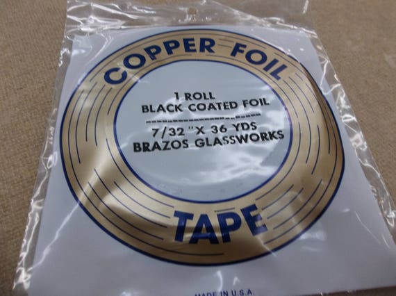 7/32 Copper Foil Tape BLACK BACK - 36 yards - EDCO 