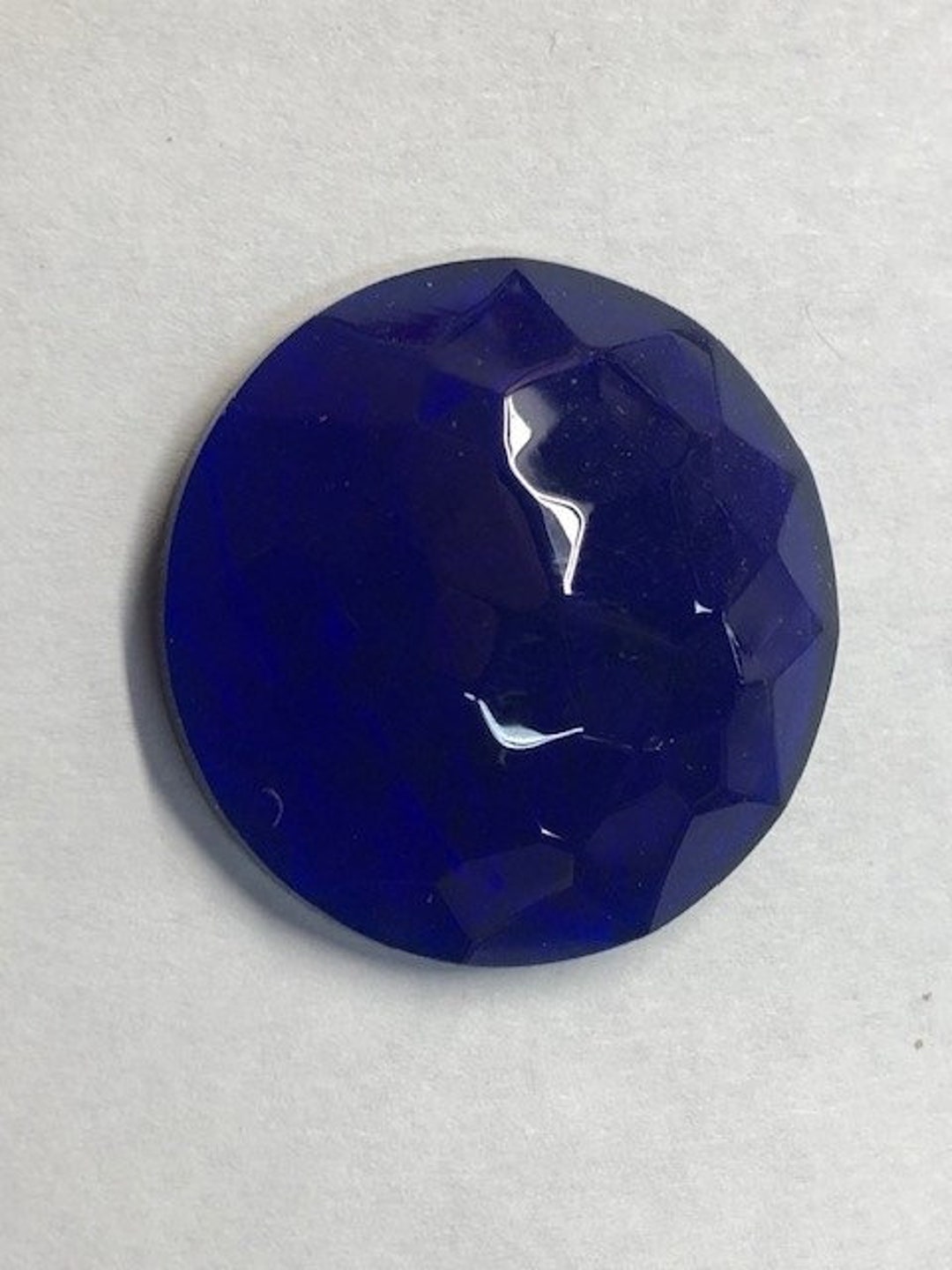 Cobalt Blue/dark Blue Faceted Jewel, 25 Mm .98 Inches Etsy