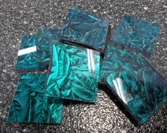 Emerald Green Van Gogh Glass (VG EM) 1" Square Tiles for Mosaics, Available in Quantities of 20 or 40 Tiles