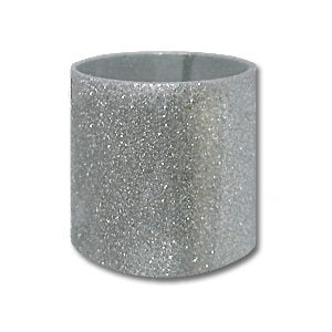 May include: A silver glitter cylinder vase, perfect for adding a touch of sparkle to your home decor.