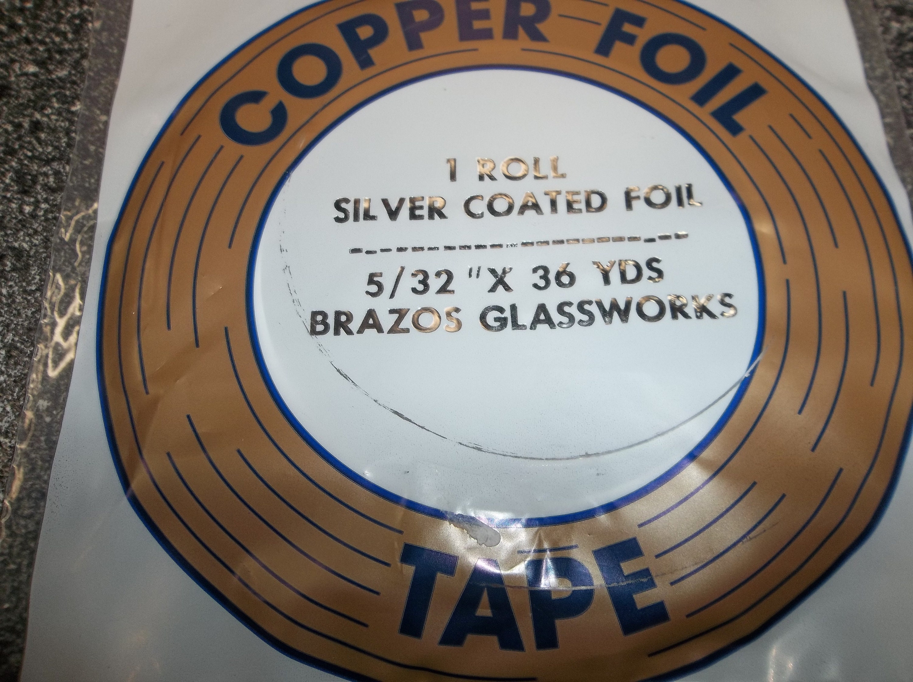 Copper Foil Silver Back by Edco, 5/32 Wide, 36 Yard Roll for