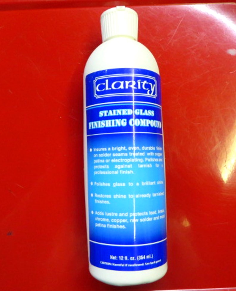 Clarity Stained Glass Wax Finishing Compound 12 Fl. Oz. 345 Etsy