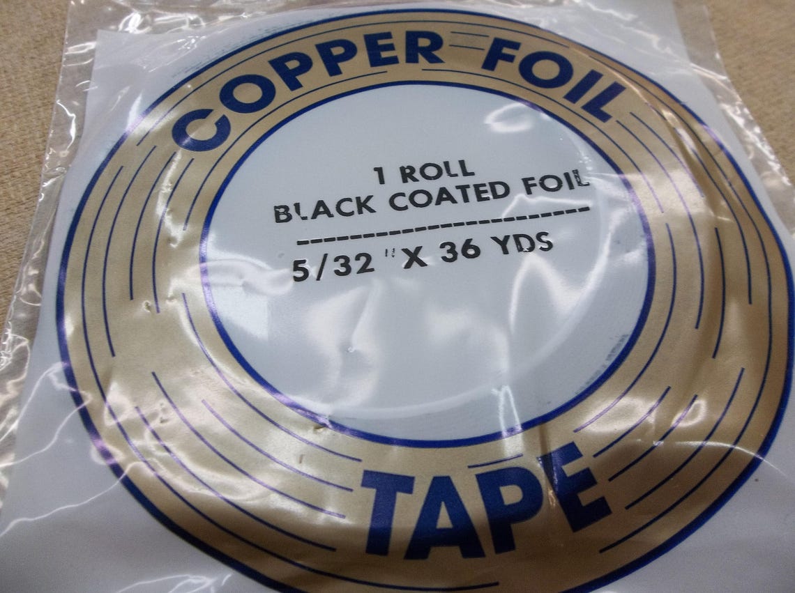 Black Backed Copper Foil by Edco for Stained Glass 5/32 Inch Etsy UK