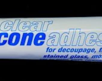 Clear Silicone Adhesive for Mosaics and Glass Crafting, 50 ml tube
