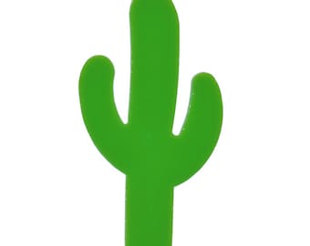 Cactus-Small Saguaro  Fusible COE 96 Glass Shape, Size 1 1/2" x 3/4"