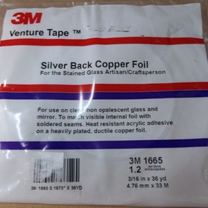 3 Rolls BLACK BACK Copper Tape 3/16 Stained Glass Foil