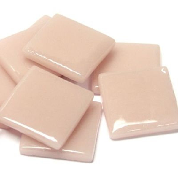 Pale Pink Ottoman (Pate de Vere) Glass Tiles for Mosaics, 1" (25mm), Available in Quantities of 20 or 40 Tiles