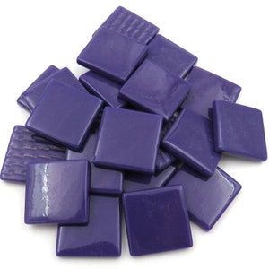 Royal Purple Ottoman (Pate de Vere) Glass Tiles for Mosaics, 1" (25mm) Square; Available in Quantities of 20 or 40 Tiles