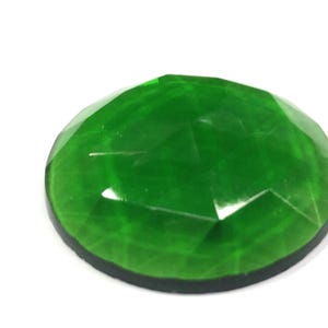 Emerald Green Faceted Jewel, 30 mm (1.18 Inches) for Stained Glass