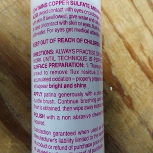 Super Brite Copper Patina For Solder - 8 Oz Bottle, Instant Chemical Finish For Stained Glass Projects