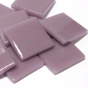 Lilac Ottoman (Pate de Verre) Glass Tiles for Mosaics, 1" Square (25mm) Available in Quantities of 20 or 40 Tiles