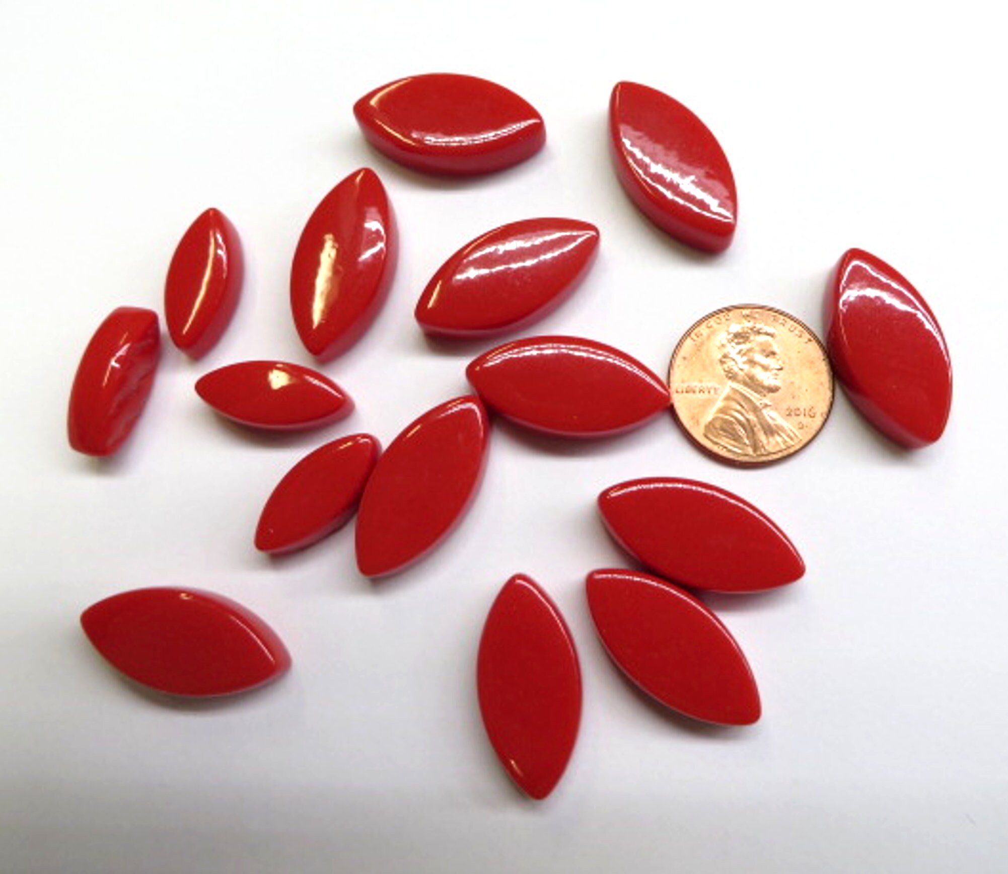 Bright Red Ottoman pate De Verre Glass Available in - Etsy