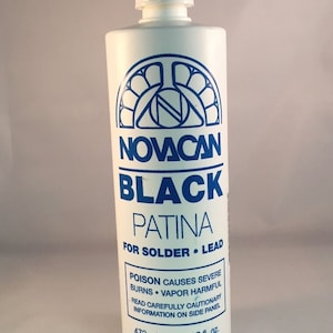 Patina, Novocan Black Patina, 16 oz. bottle for Solder and Lead