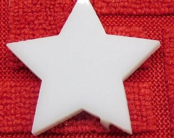 Star 1" White COE 96 Fusible Glass Shape