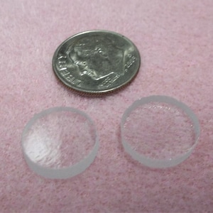 Circle 1/2&quot;, Clear COE 96 Fusible Glass Shape, Set of 2